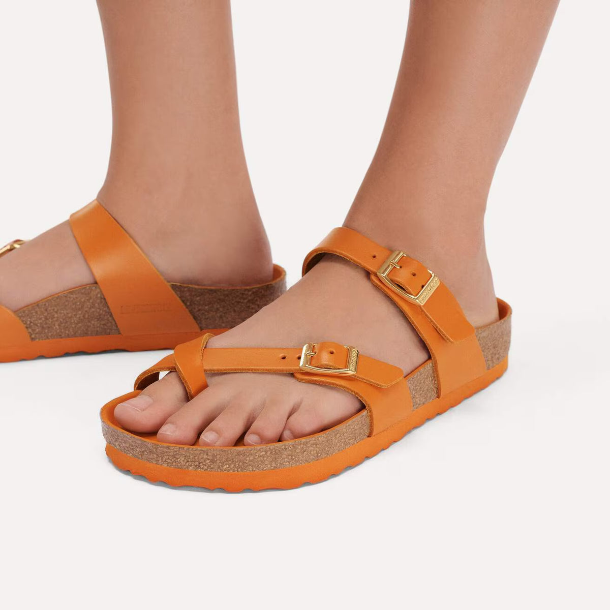 BIRKENSTOCK Mayari Sandal in New Dressy Kurkuma Orange Leather