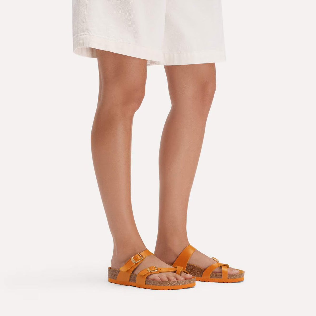 BIRKENSTOCK Mayari Sandal in New Dressy Kurkuma Orange Leather