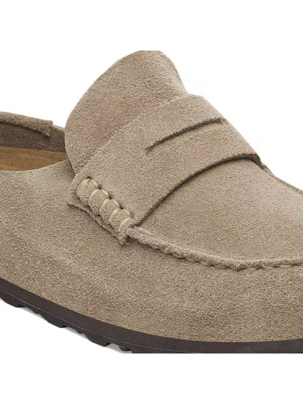 BIRKENSTOCK Naples Wrapped Clog: Suede taupe narrow 