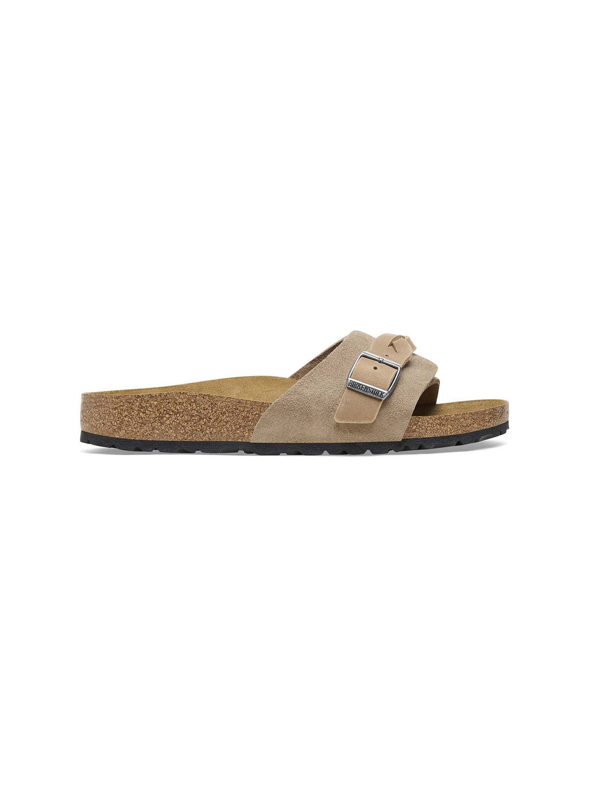 BIRKENSTOCK Oita Braided Sandal Suede Leather Taupe Narrow