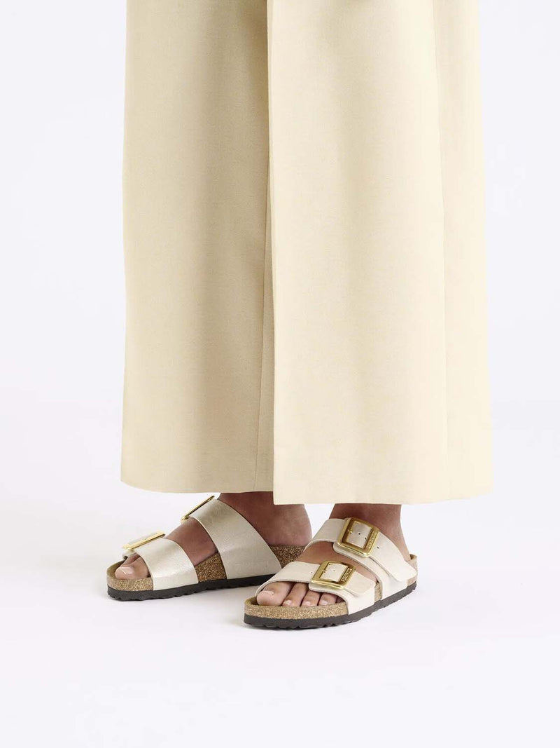 BIRKENSTOCK Sydney Luxe Buckle Birko-Flor Graceful Pearl White Narrow