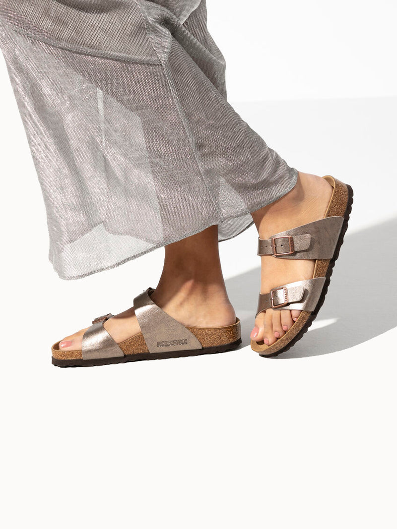 birkenstock sydney sandal in birko-flor graceful taupe regular