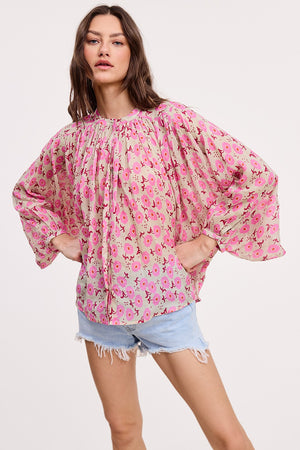 Blossom Wide-Fit Linen Blouse