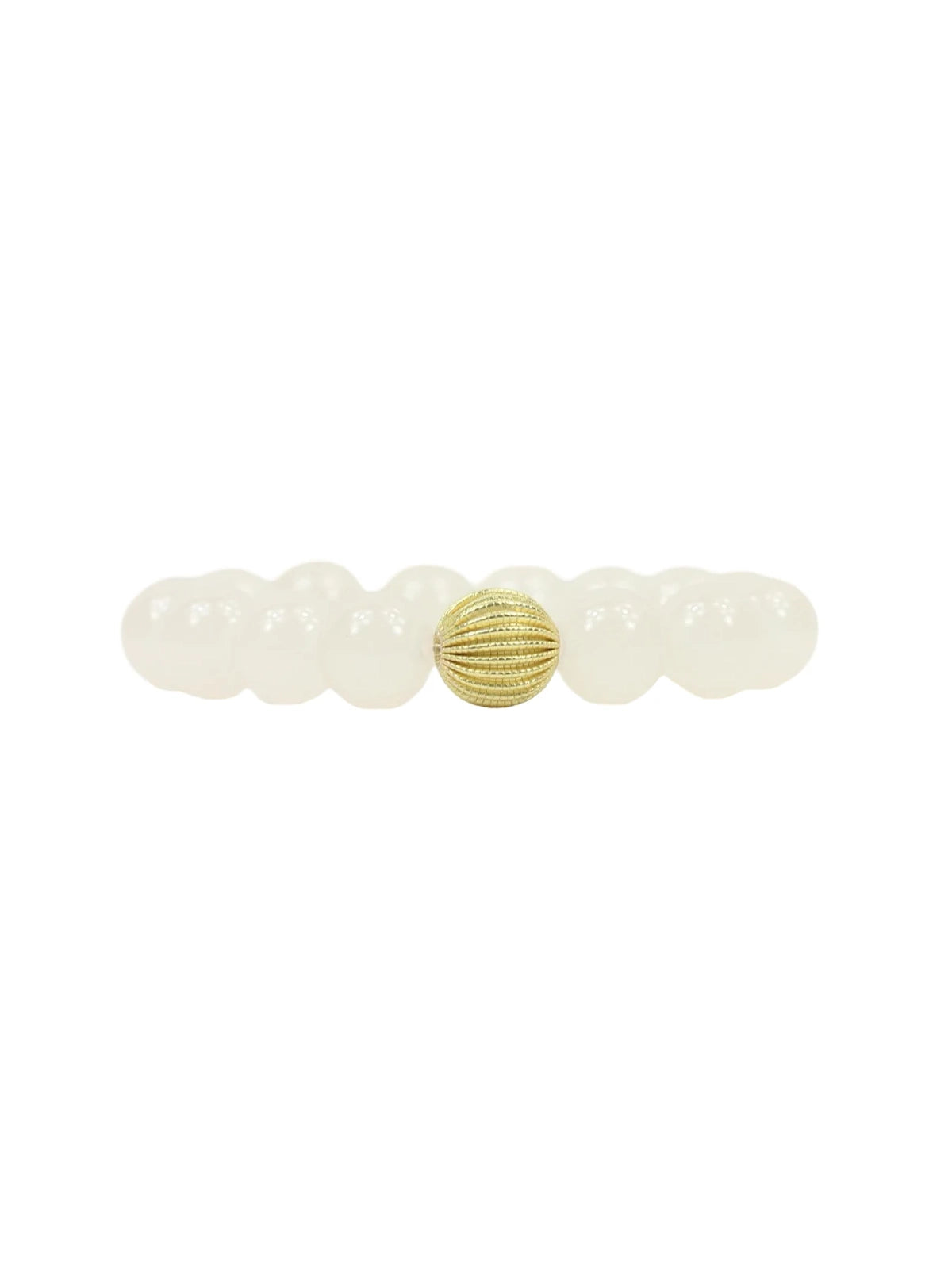 Bourbon & Bowties Kendley 54 Cream & Gold Beaded Stretch Bracelet