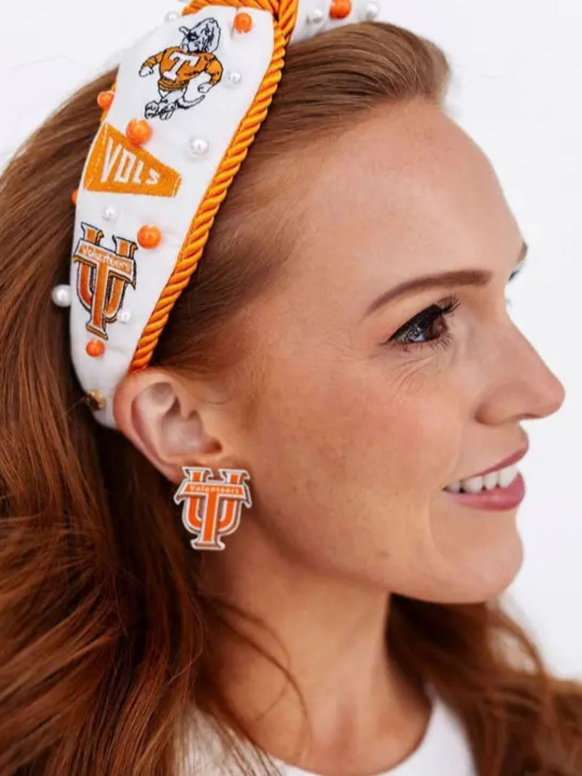 College Vault Tennessee Logo Stud Earrings