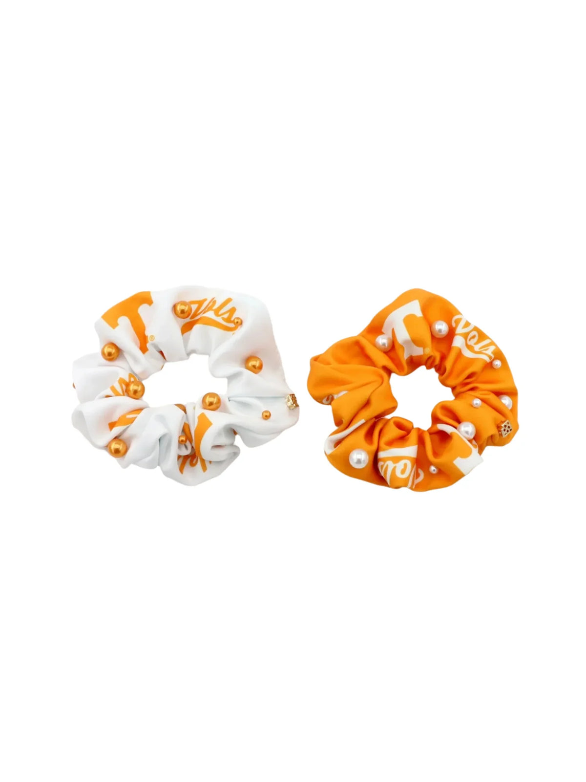 Brianna Cannon Tennessee White & Orange Dual Scrunchie Set TN Vols Game Day