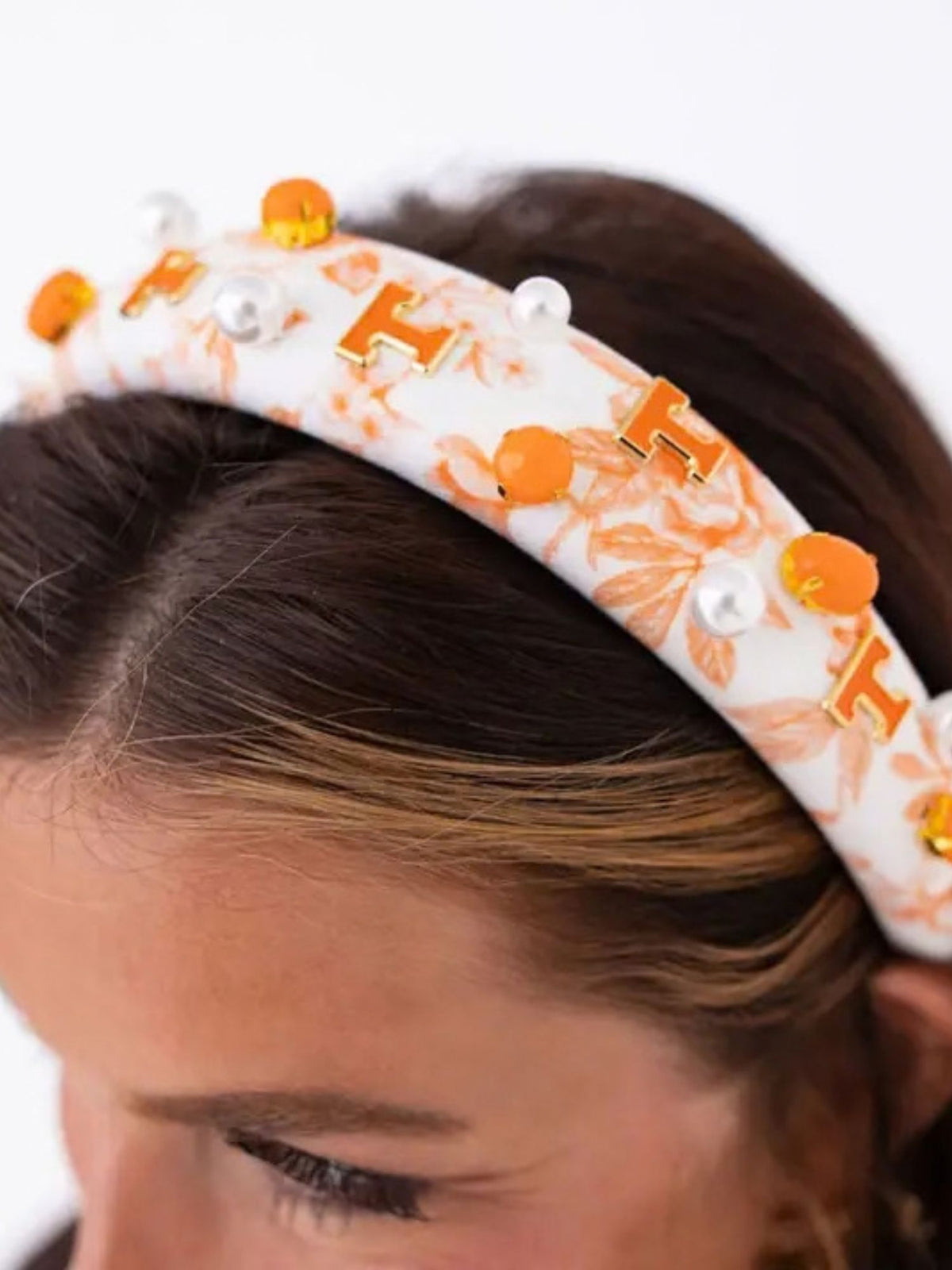 Tennessee Floral Toile Logo Headband