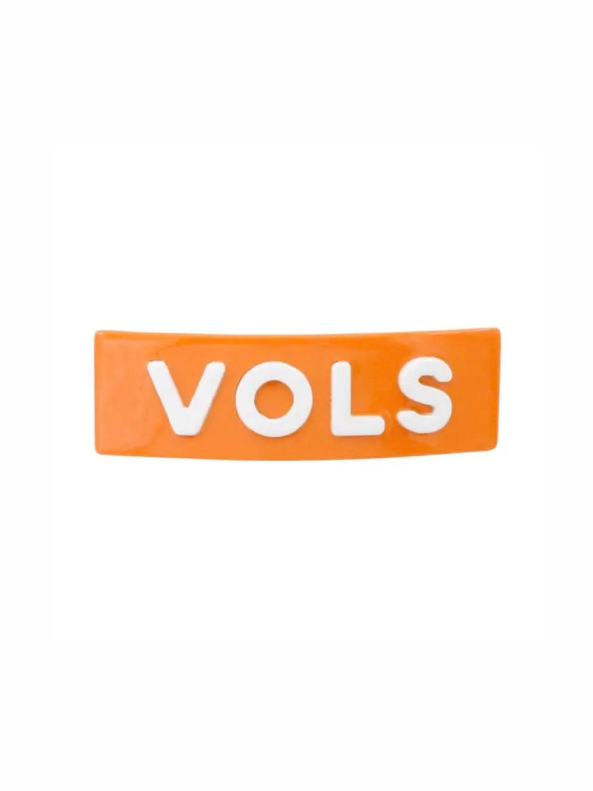 Tennessee Orange Go Vols Rectangle Barrette Clip