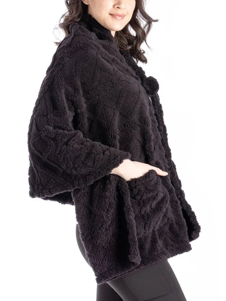 Britt's Knits Coziest Blanket Wrap Black