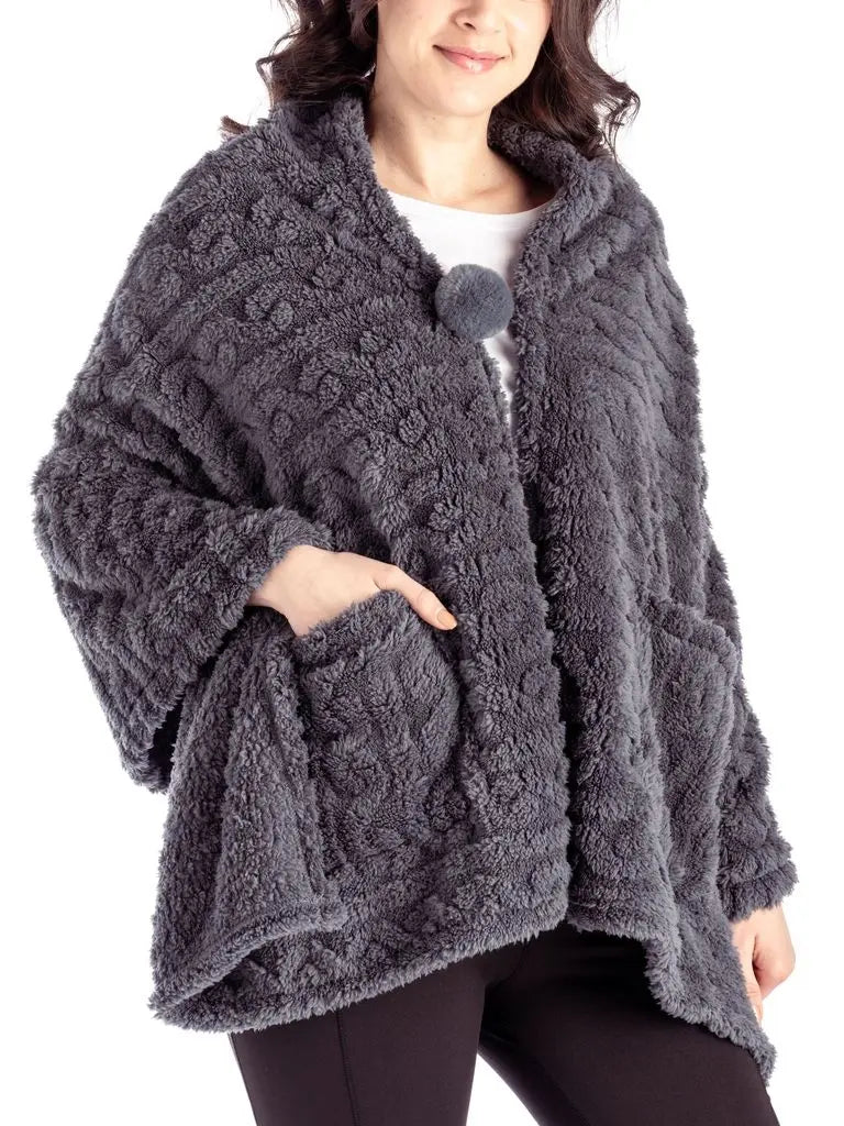 Britt's Knits Coziest Blanket Wrap Charcoal