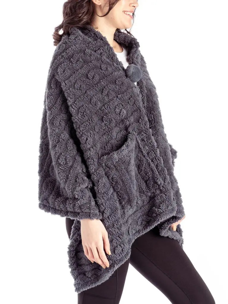 Britt's Knits Coziest Blanket Wrap Charcoal