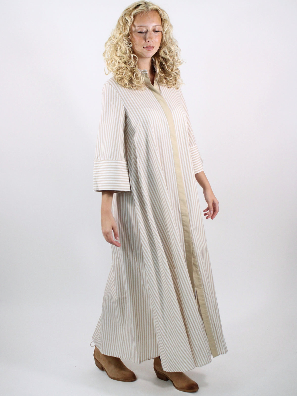 Loose Striped Maxi Shirt Dress Bliss Loose Striped Maxi Shirt Dress Bliss