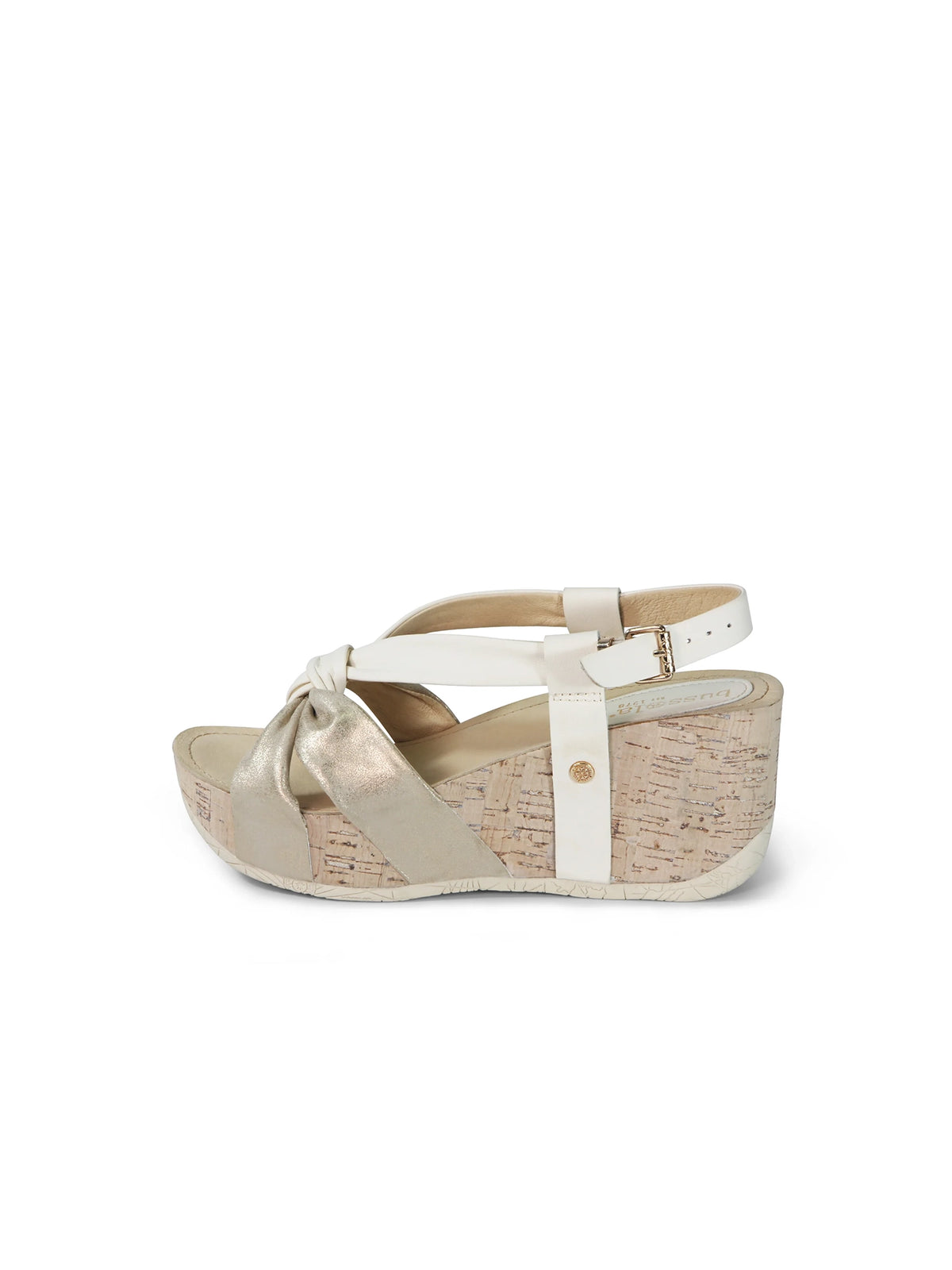 bussola formentera bow knot wedge sandals in gold