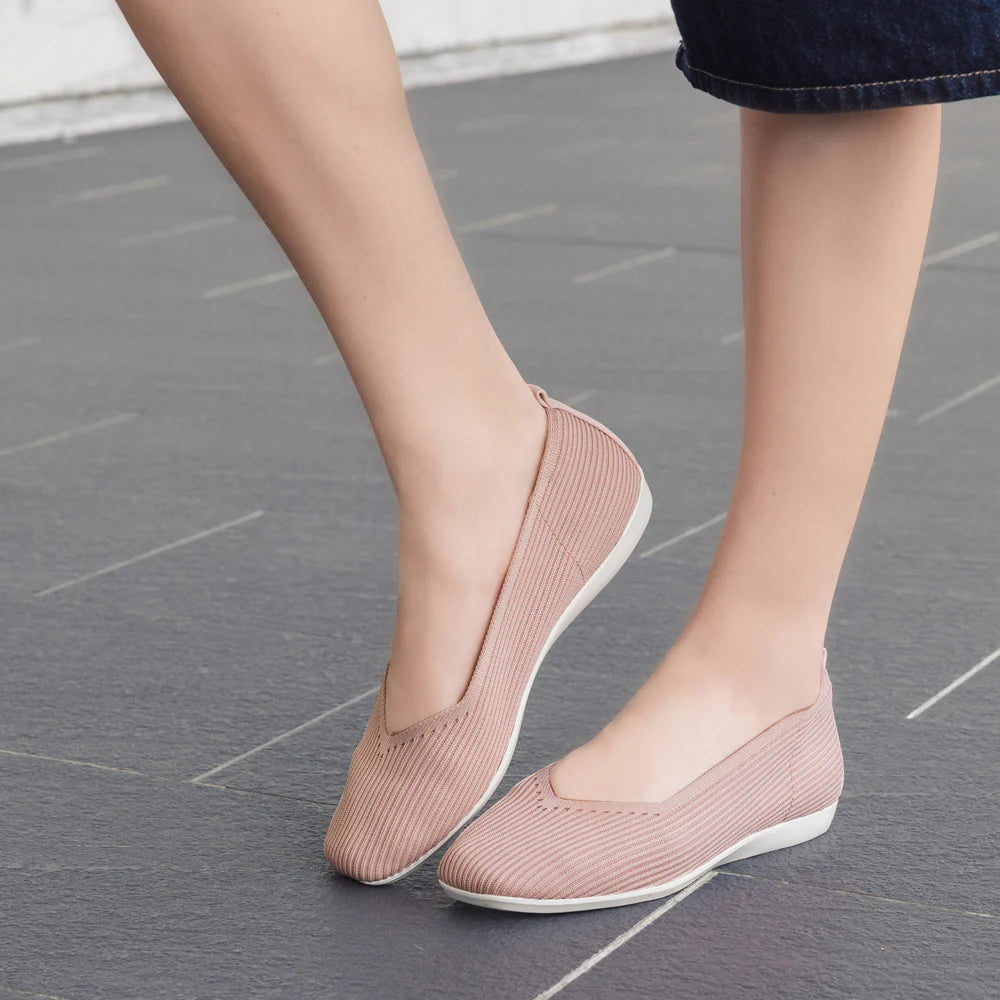Bussola Valda Knit Ballet Flats Cameo Rose Bussola Vicenza Knit Ballet Flats