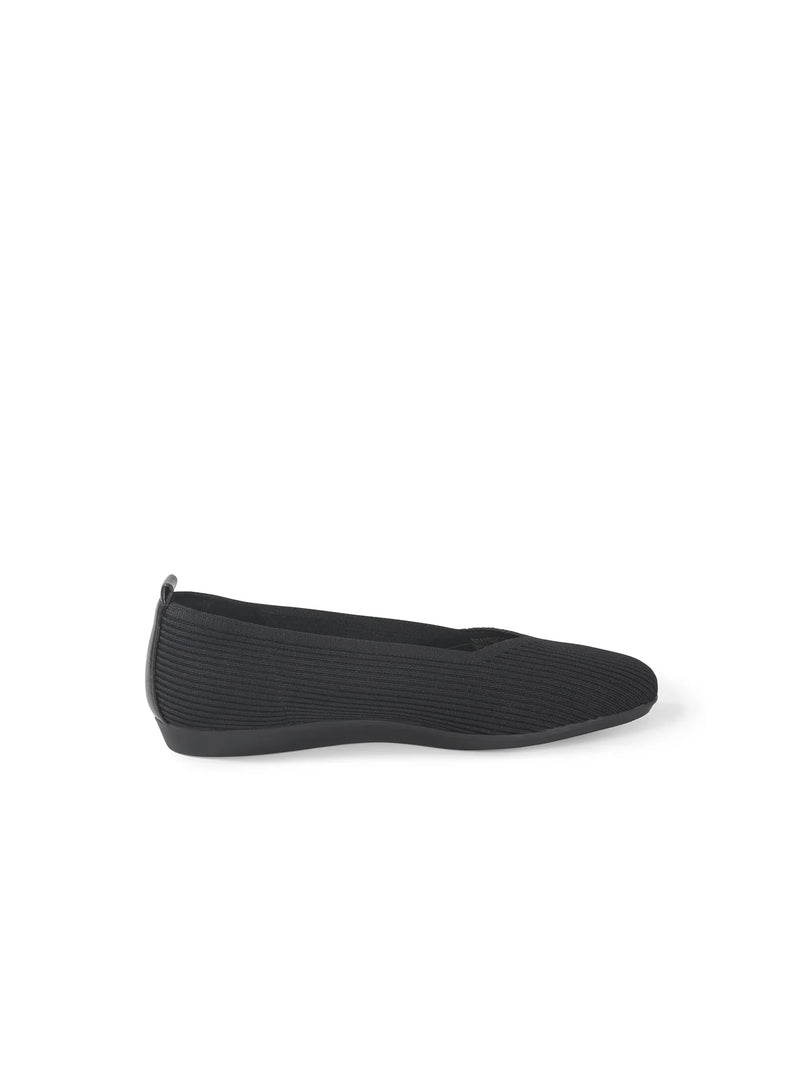 Bussola Venus Knit Ballet Flat Nero Vicenza Knit Ballet Flats