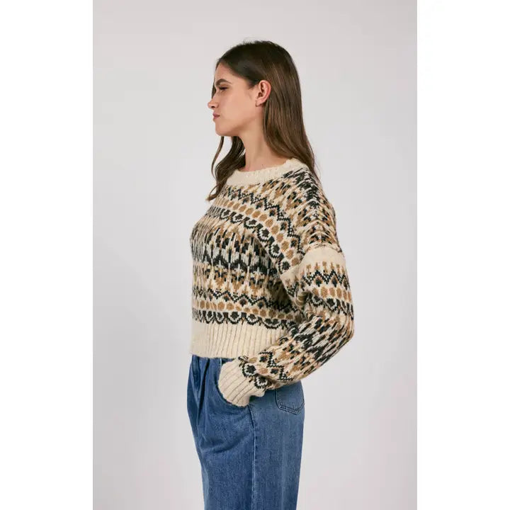 Rural Nordic Pattern Sweater in multi-side