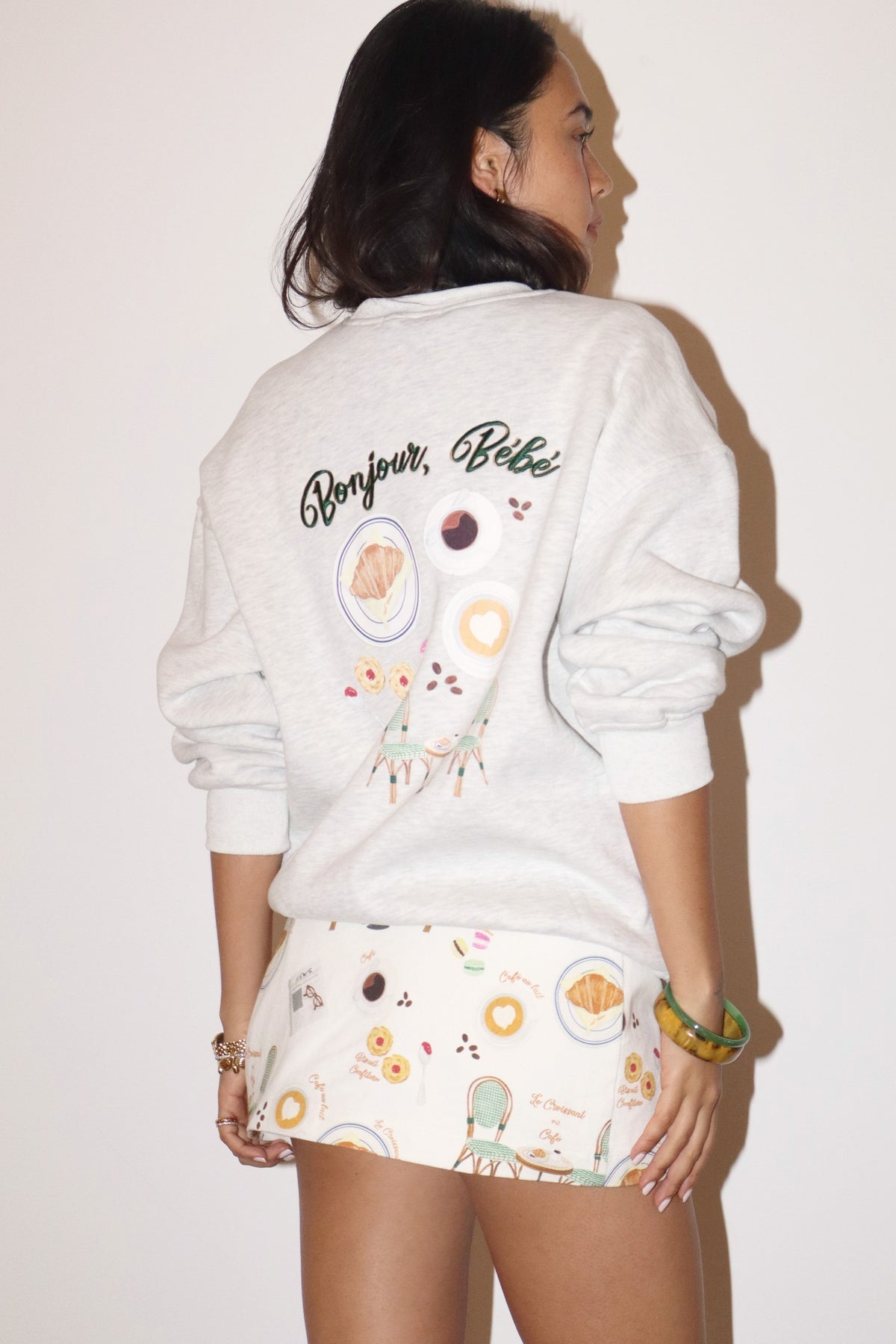 Café Morning Sweatshirt in cream 