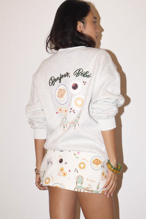 Café Morning Sweatshirt in cream 