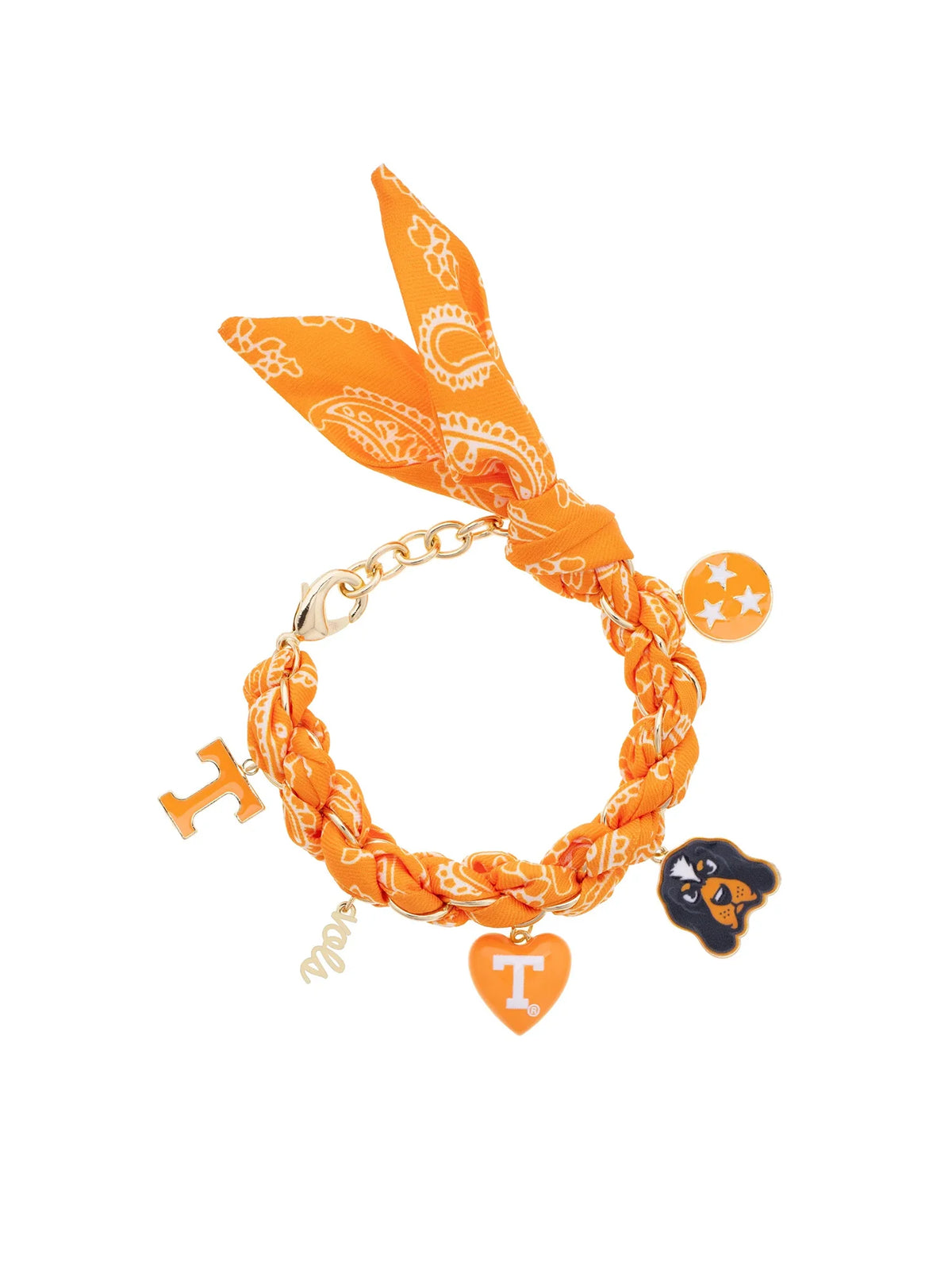 Canvas Style Tennessee Vols Bandana Charm Bracelet