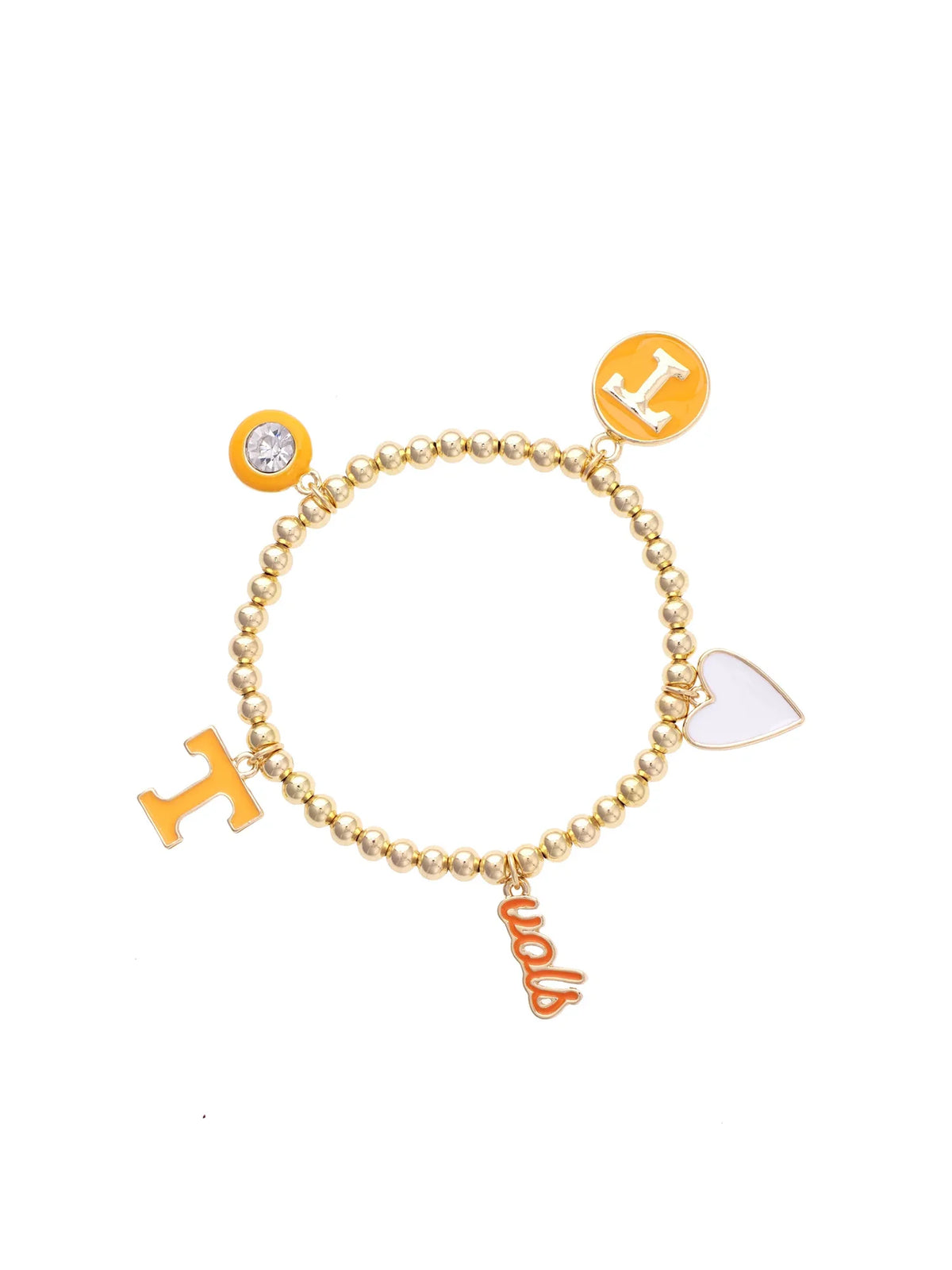 Canvas Style Tennessee Vols Enamel Icons Stretch Bracelet
