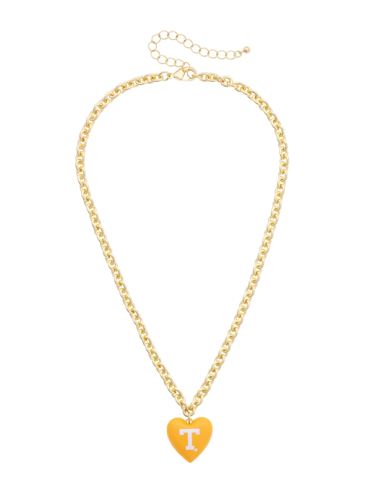 Canvas Style Tennessee Vols Heart Pendant Necklace