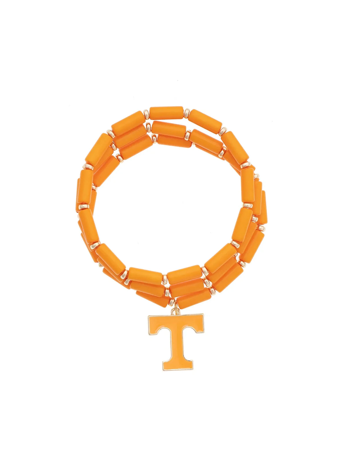 Canvas Style Tennessee Vols Logo Bead Bracelet Set 