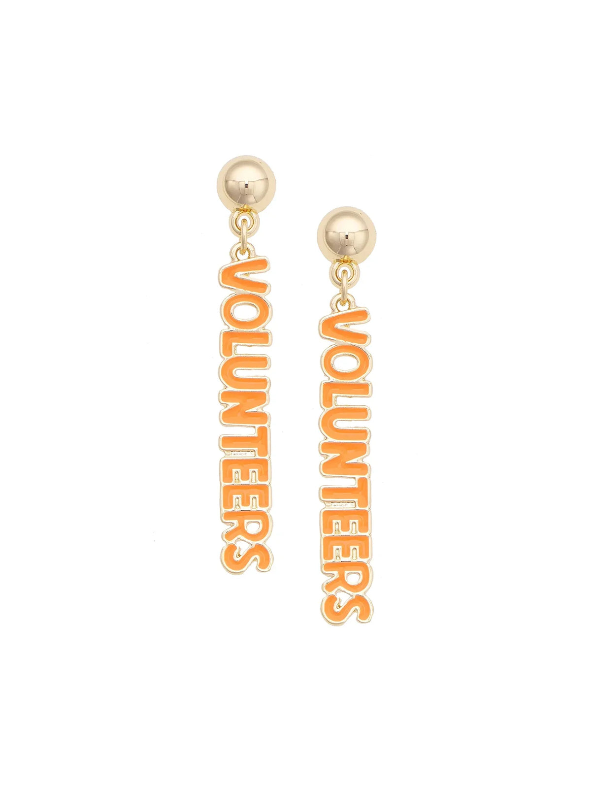Canvas Style Tennessee Vols Puffy Nameplate Earrings