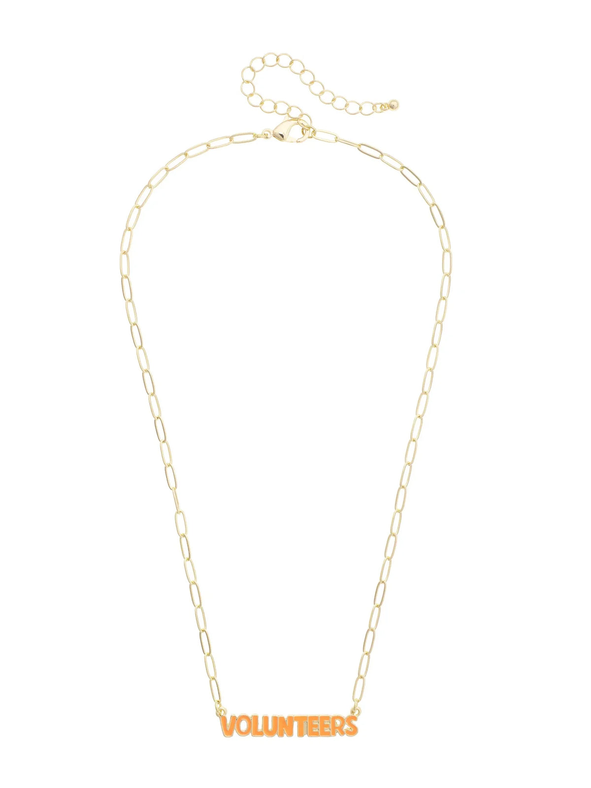 Canvas Style Tennessee Vols Puffy Nameplate Necklace