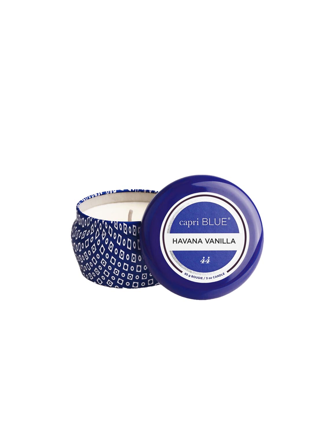 Capri Blue Signature Blue Mini Tin Travel Candle 3oz Havana Vanilla