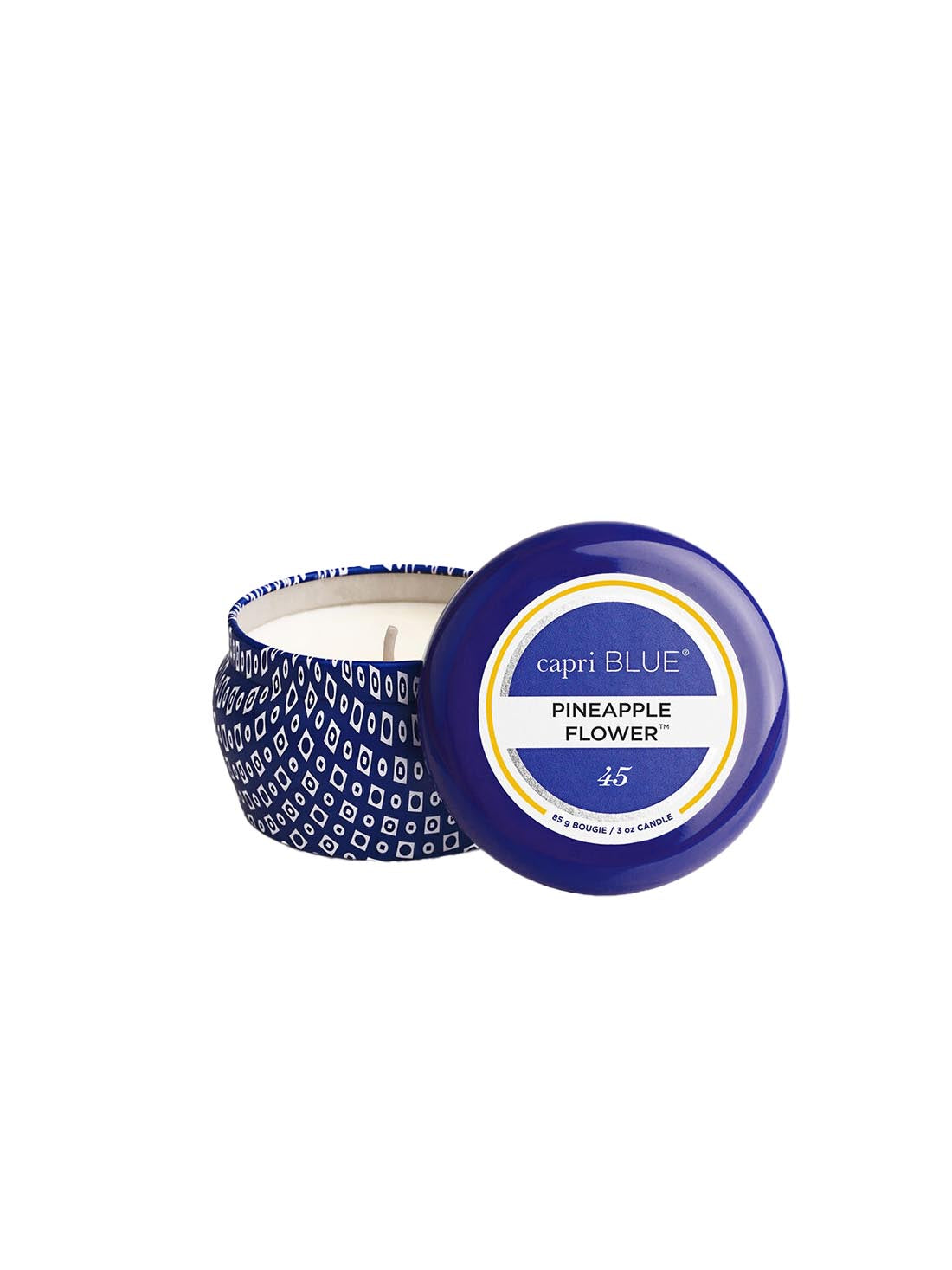 Capri Blue Signature Blue Mini Tin Travel Candle 3oz Pineapple Flower
