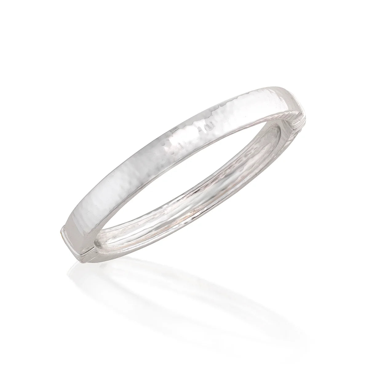 capucine de wolfe cleopatra oval hinged bangle silver