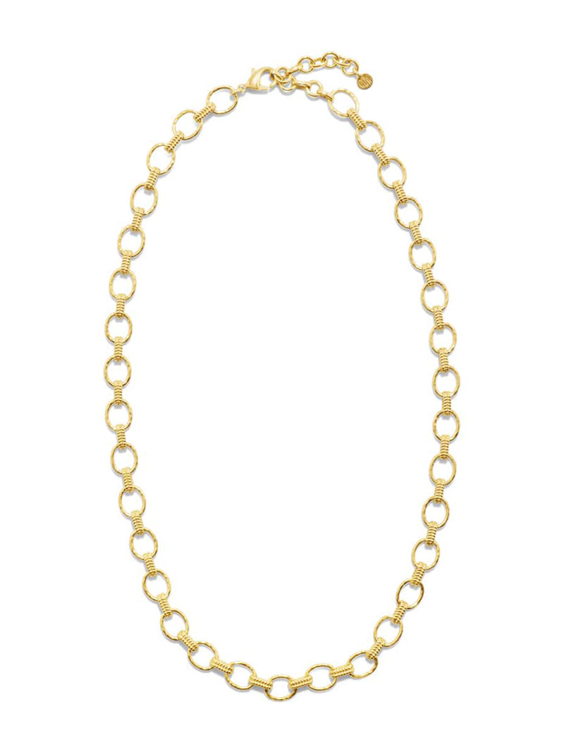 capucine de wulf cleopatra small link chain necklace in gold-full chain view