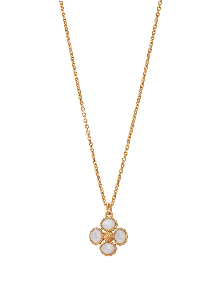 Capucine de Wulf Berry Clover Double Sided Charm Necklace - Mother of Pearl