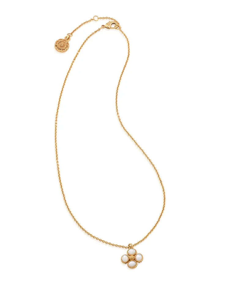 Capucine de Wulf Berry Clover Double Sided Charm Necklace - Mother of Pearl