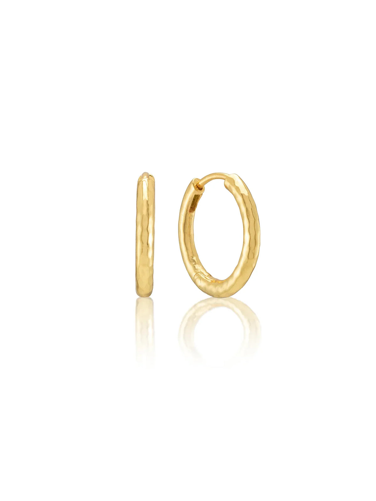 Capucine de Wulf Berry Clover Hoop Earrings with Double Sided Charm - Turquoise