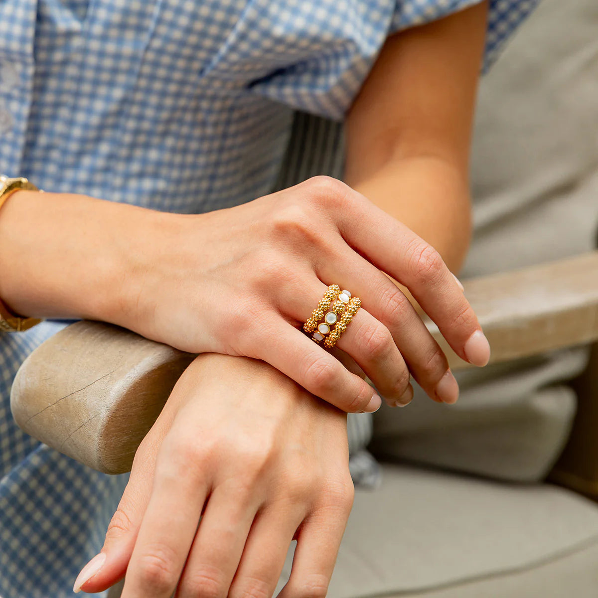 Capucine de Wulf Berry Gem Ring - Mother of Pearl