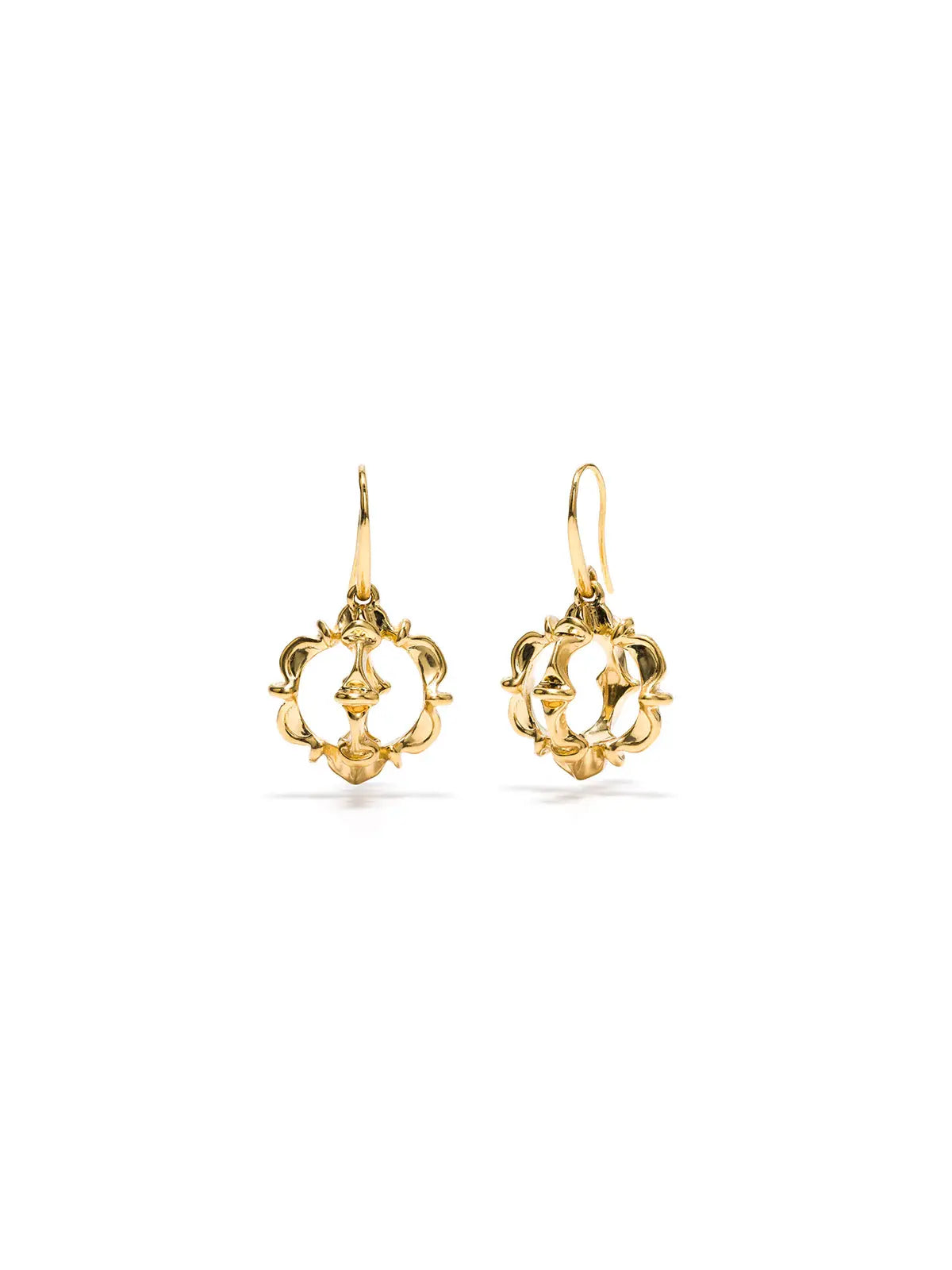 Capucine De Wulf Bliss Gold Ruffle Urchin Earrings