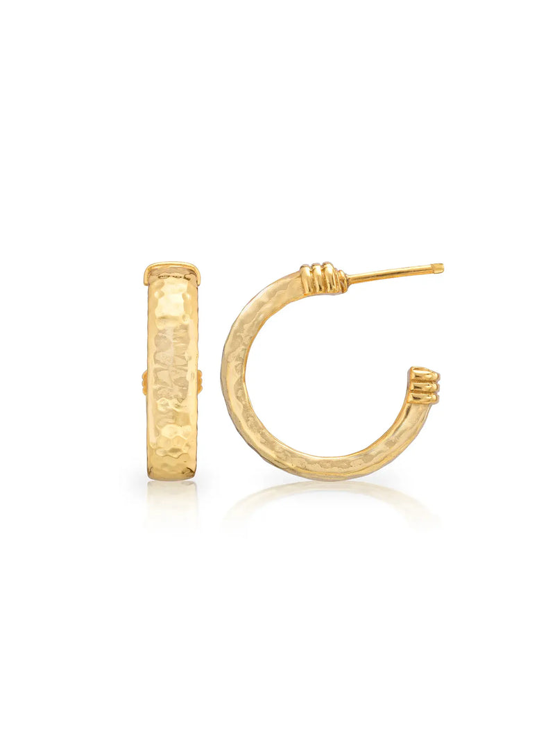 Capucine De Wulf Cleopatra Classic Medium Gold Hoop Earrings