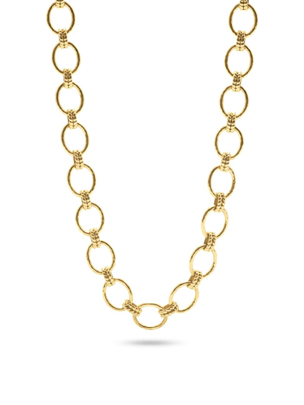 capucine de wulf cleopatra grande link necklace in gold-detail view