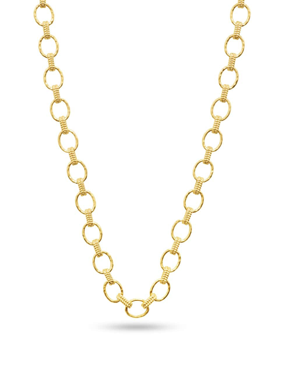 capucine de wulf cleopatra small link chain necklace in gold-detail view