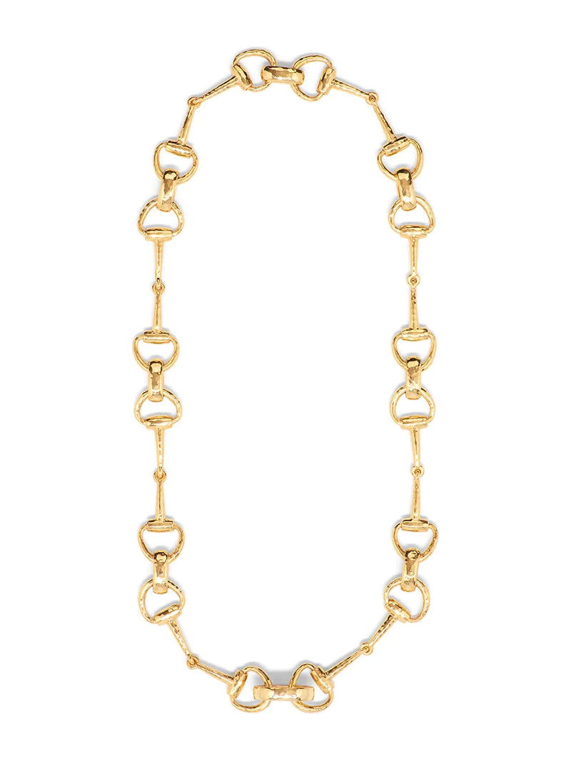 capucine de wulf equestrian snaffle bit 20 inch chain necklace in gold-full view