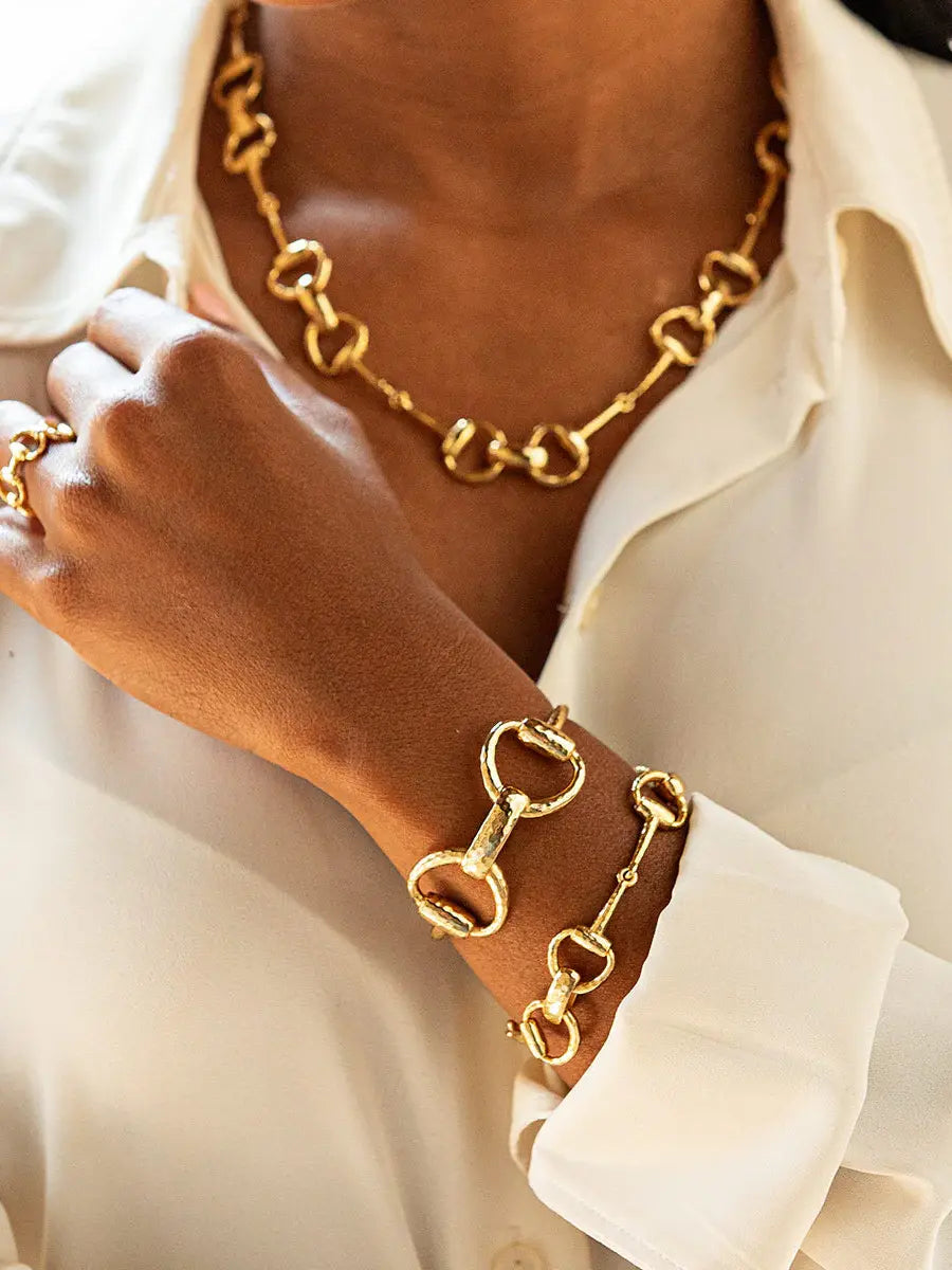 Capucine De Wulf Equestrian Snaffle Bit Gold Bracelet