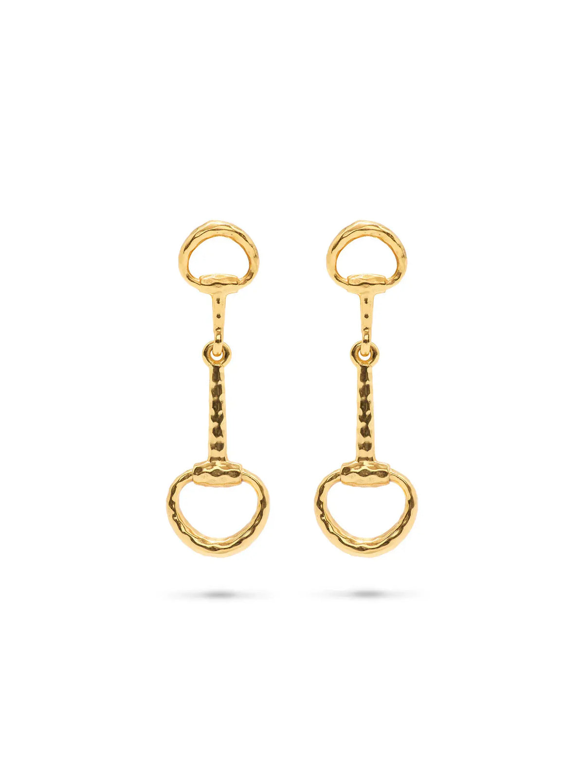 capucine de wulf equestrian snaffle bit earrings in 18k gold