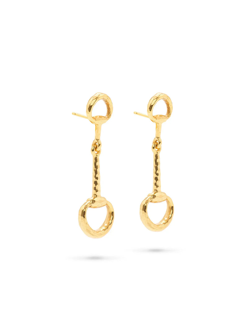 capucine de wulf equestrian snaffle bit earrings in 18k gold