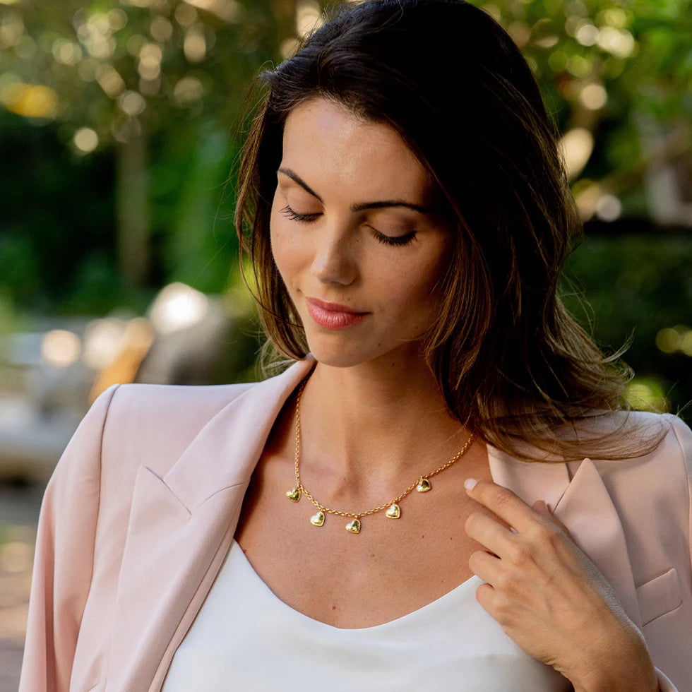 Capucine de Wulf Love Heart Multi-Station Necklace