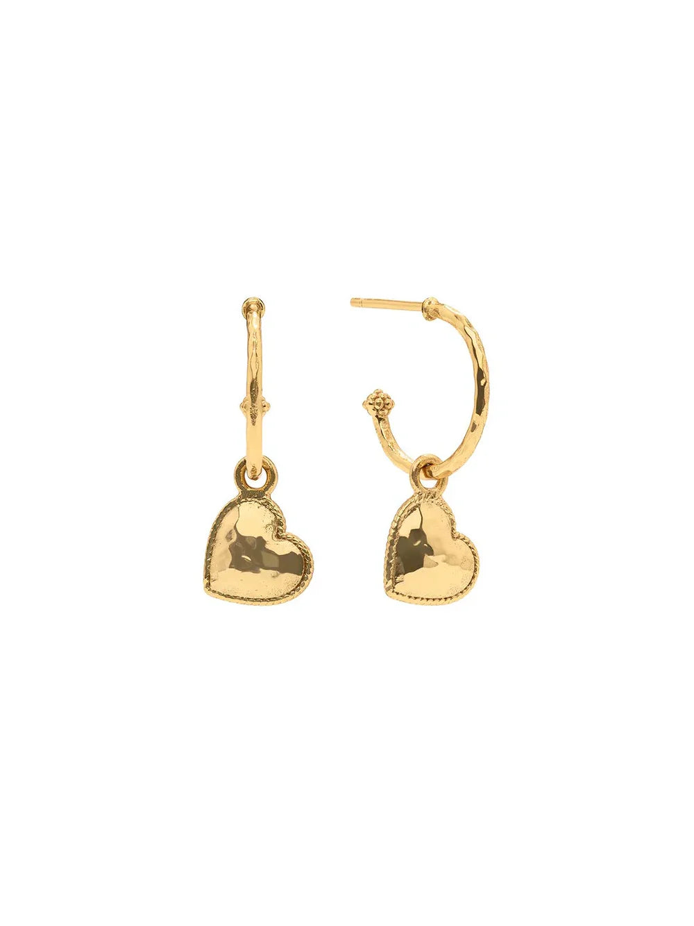 Capucine de Wulf Love Hoop Earrings with Heart Charm