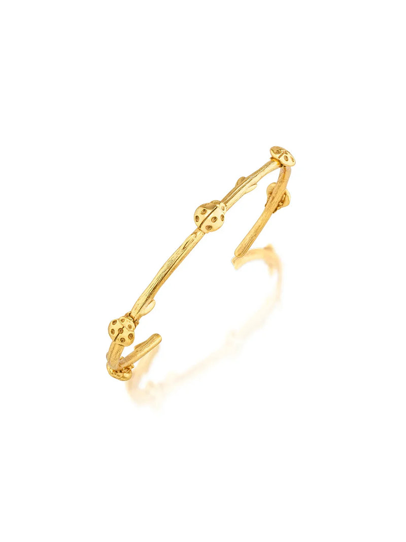 Capucine De Wulf Meadow Ladybug Petite Cuff Gold