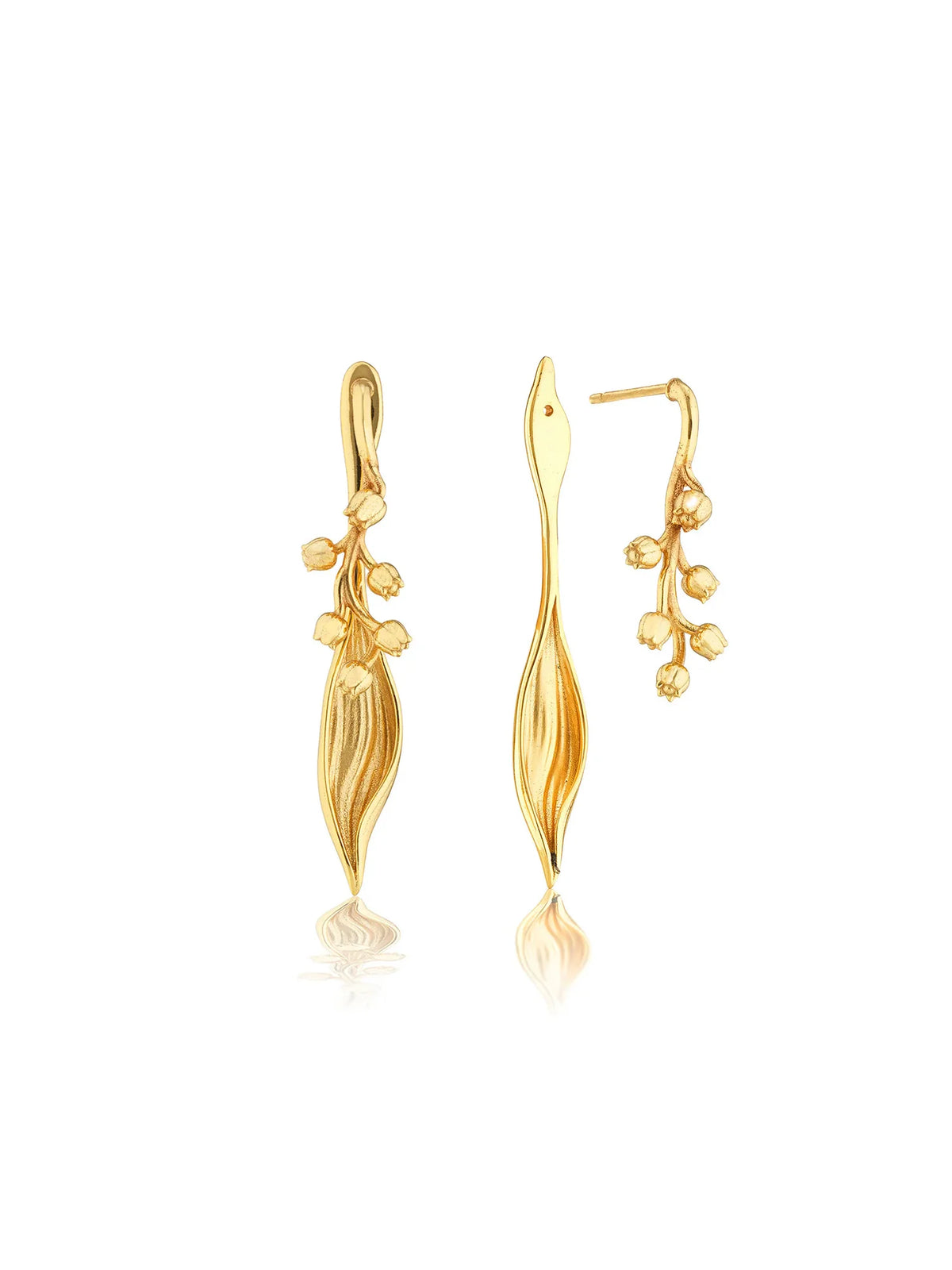 Capucine De Wulf Meadow Lily of the Valley Convertible Earrings Gold