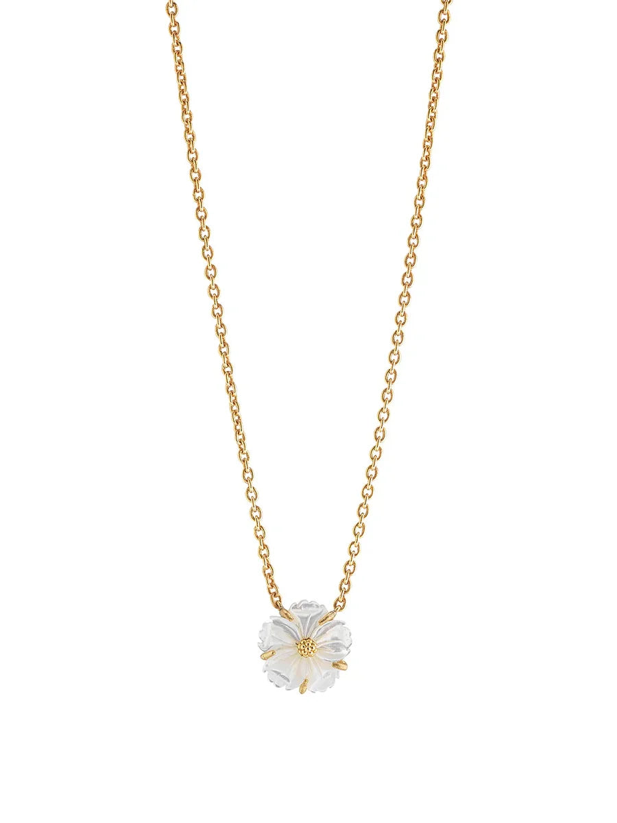 Capucine De Wulf Mermaid Garden Petite Station Necklace Gold Mother-of-Pearl