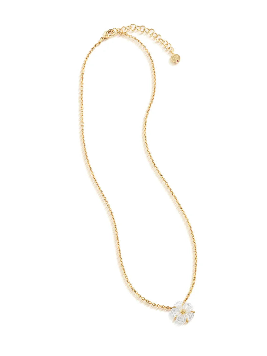Capucine De Wulf Mermaid Garden Petite Station Necklace Gold Mother-of-Pearl